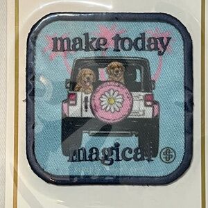 Simply Southern Inspirational Floral Dog and Jeep Iron-On Patch  NWT